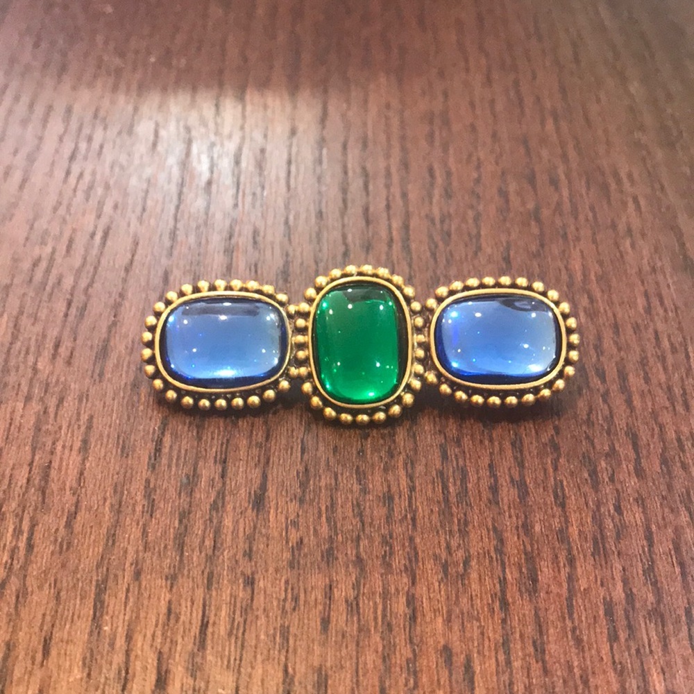 YSL Emerald and Sapphire Brooch